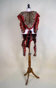 Campaign Military Drummers Leopard Skin Taxidermy Apron, Boer War